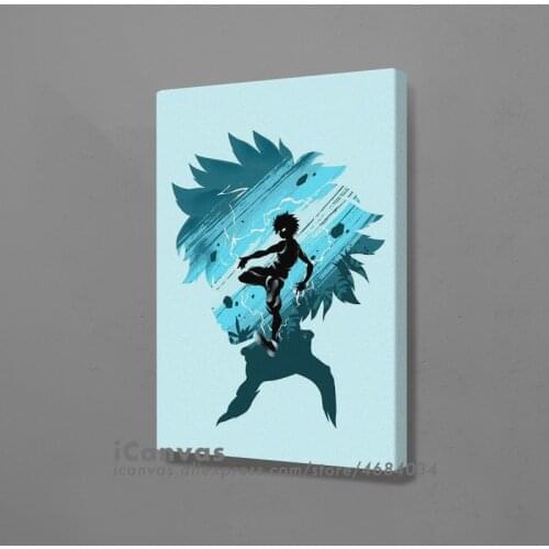 Thunderbold Killua hxh hunter x hunter Poster Framed Wooden Canvas Wall Art Decoration Prints for Room Home Frame Decor Painting