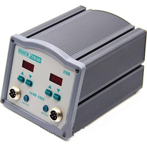 High-Frequency Double Station Soldering Rework Station Welding Machine Lead-Free Soldering Iron Soldering Station QUICK 203D