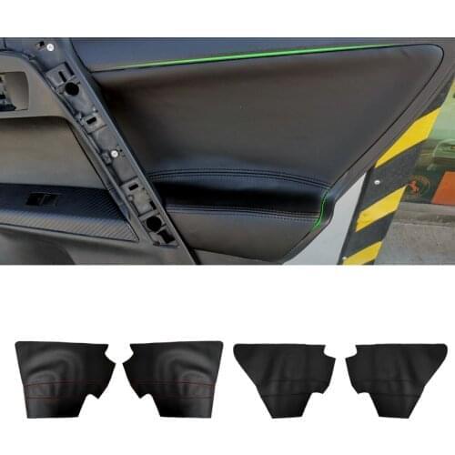 For Toyota Rav4 RAV 4 2013 2014 2015 2016 2017 2018 2019 Car Door Armrest Panel Microfiber Leather Cover Protective Trim