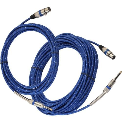 1m & 1.8m XLR Male to Female 1/4" Plug Jack Microphone Mic Audio Cable Cord