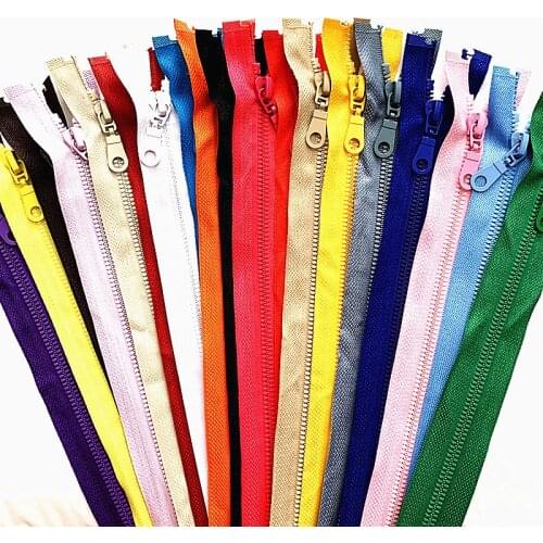 20 pcs, 5 # 25-70cm, Detachable Plastic Zipper for Sewing Suits