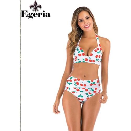 2021 Woman Plus Size Swimwear High Waist S-3XL Bikini Big Women Bathing Suits Floral Vintage Female Sexy Bather Swimsuits