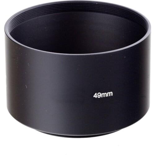 49mm black long Metal LENS HOOD for canon nikon 49mm lens