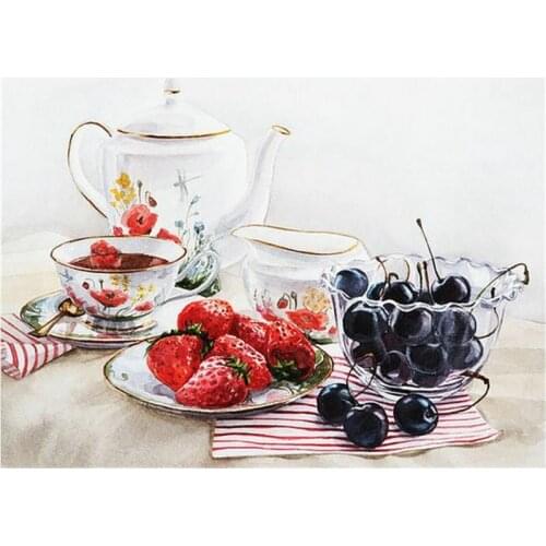 Diy 5d Diamond Painting Cross Stitch Tea set crafts rhinestones Diamond Embroidery picture square drill resin mosaic pattern