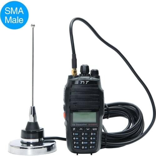 ABBREE SMA-Male NC-450MU NMO UHF 400-520MHZ Magnetic Mount Antenna for Yaesu VX-6R TYT TH-UV8000D Wouxun Walkie Talkie