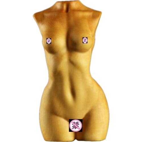 Body Art Sculpture Ornaments Wooden Bust Portrait Figurines Boxwood Wood Carving Craft Statue Home Decoration Accessories Modern