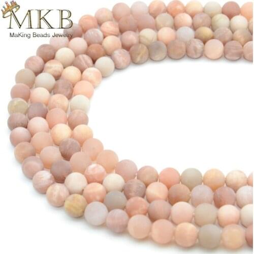 Dull Polish Matte Natural Sun Stone Round Beads for Jewelry Making 6 8 10 12mm Gem Loose Beads Diy Bracelet Accessories Dropship
