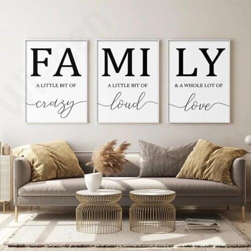 Black and White Family Love Canvas Painting Wall Art Pictures Nordic Posters And Prints Living Room Corridor Home Decor