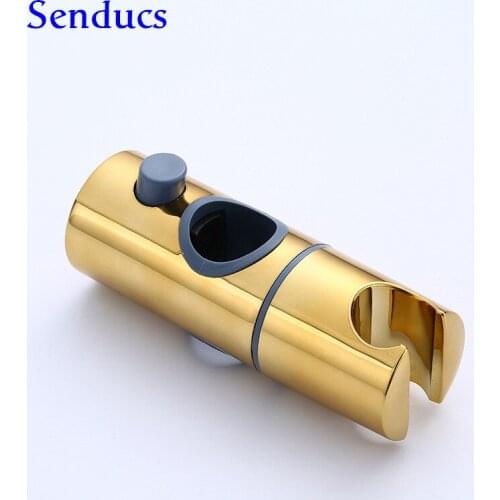 Hand Shower Holder Senducs Plastic Hand Shower Holder with 24mm Round Shower System Hand Shower Holder Gold Lifting Holder