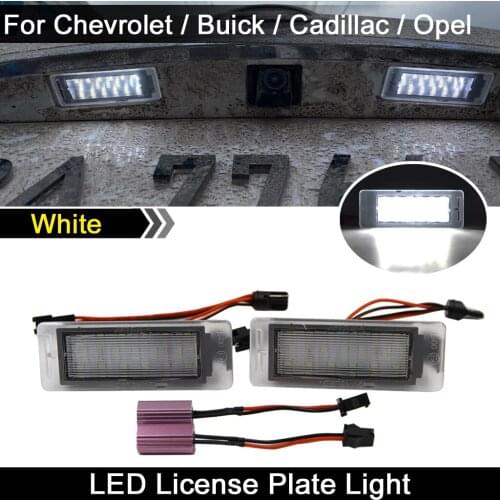 For Chevrolet Corvette Camaro Cruze SS Impala Opel Mokka Insignia Cadillac ATS CTS XTS SRX Buick GMC LED license plate light