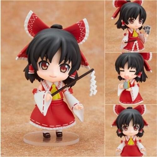 Anime Touhou Project Hakurei Reimu 74 PVC Action Figure Collectible Model Kids Toys Doll 10cm