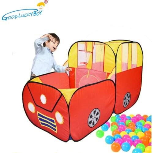 Play Tent Baby Tunnel Ball Pool Outdoor Indoor Cartoon Car Playhouse Kids Children Play Game House Toy For Kid Cubby Waterproof