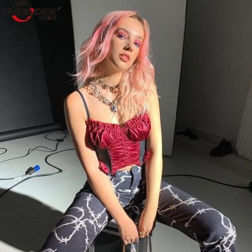 Sexy Ruffle Crop Tops Women Slim Fashion Street Office Camisole Ladies Elegant Vest Leisure Tank Tops Mujer