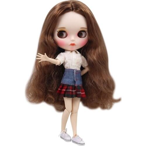 ICY Factory 1/6 DBS bjd joint body cute wild brown long curly hair new matte face with eyebrows Lip gloss SD bjd Gift toy