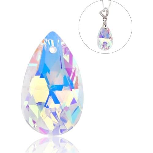 Best quality 22mm 6106 Pear-shaped Pendant drop rhinestones beads gens for Earring necklace DIY jewelry accessories 12pcs/lot