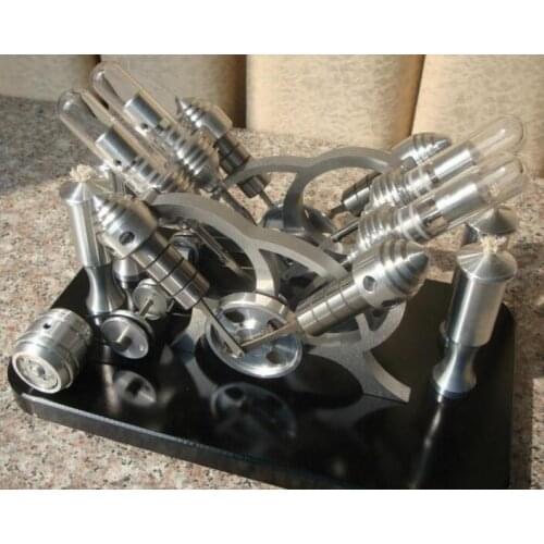 V4 model Stirling engine generator set miniature Stirling power generator model home decoration