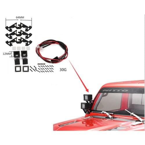 DJ Modified Spotlight for Traxas TRX4 TRX 6 AXIAL SCX10 III Jeep Wrangler TRX4 TRX 6 Headlights Off-road Vehicle RC Car Lamp