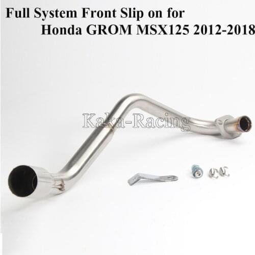 MSX-125 Motorcycle Exhaust Muffler Slip on system Front Link Middle Tube Without Muffler For Honda MSX 125 GROM MSX125 2012-2018