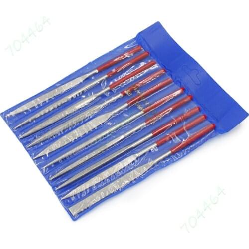10pcs 5mm x 180mm 7" Mini Diamond Needle File Model Making Tool Sharpening kit