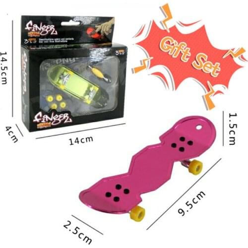Set Gift Box Mini Alloy Finger Skateboard Boys Toy Children Puzzle Recognition Extreme Sports Outdoor Fun Professional Desktop