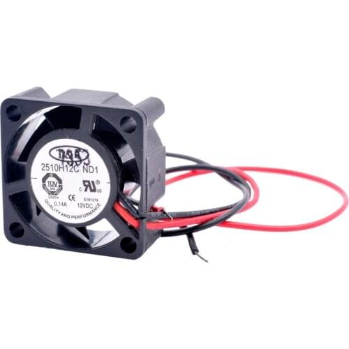 2510H12C ND1 2.5cm 25mm fan 25x25x10mm DC12V 0.14A 12500 rpm Small cooling fan for micro equipment with large air volume