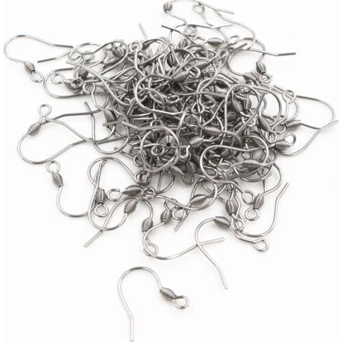Never Fade) 100pcs/lot 16x15mm Stainless Steel DIY Earring Findings Clasps Hooks Jewelry Making Accessories Earwire -W5-49