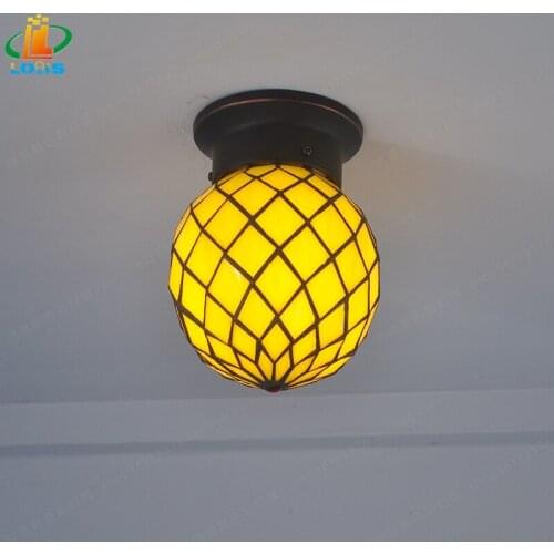 The new American creative pineapple ceiling lamp corridor balcony personality European household restaurant window aisle lights