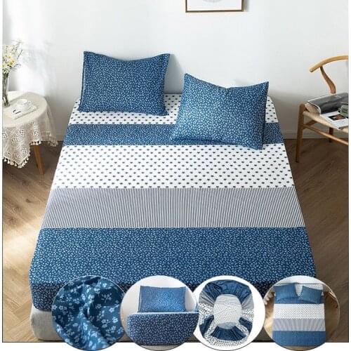 New Products Bedsheet Printed Bed Linens Pink Color drap Kids Sheets with Elastic Dyed bedspread no pillowcase