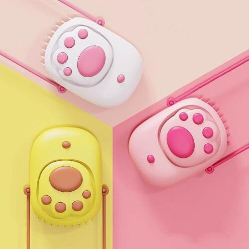 Cat Paw USB Mini Fan Handheld Neck Fan With 3 Speeds For Camping Adjustable Summer Office Cooling Fan Long Time Standby