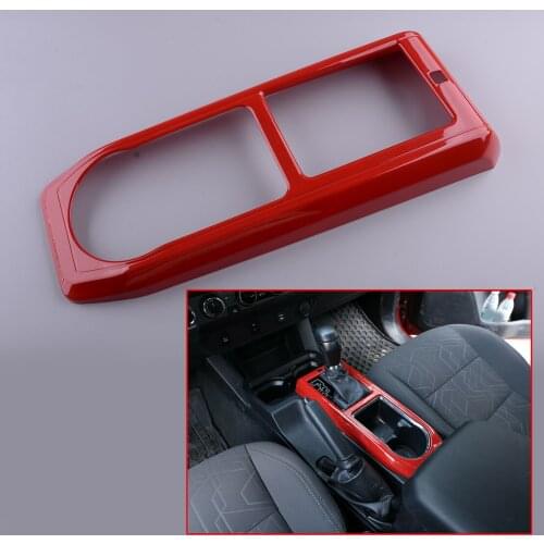 Plastic Red Car Interior Central Control Gear Shift Panel Trim Frame Fit For Toyota Tacoma 2016 2017 2018 2019 2020