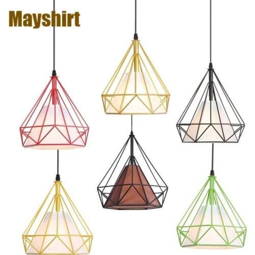 Bird Cage Pendant Lights Modern Led Metal Kitchen Hanging Lamps Loft Decor Industrial Lamp Living Room Cafe Bar Light Fixtures