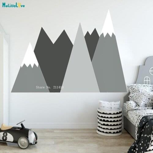 Simple Mountain Custom 4 Colors Large Size Wall Sticker Vinyl Kids Room Decals Exquisite Nursery Murals Removable YT2454-8