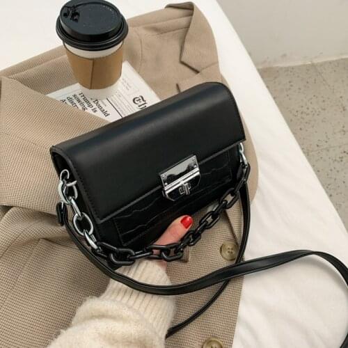 Retro Handbags 2021 Autumn and Winter New Fashion Stone Pattern One-shoulder Small Square Bag High Sense of All-match Crossbody