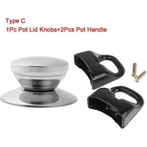 Kitchen Pot Pan Handles Stainless Steel Cookware Lid Knobs Detachable Steamer Pressure Cooker Hand Grips Cooking Handle Gadgets
