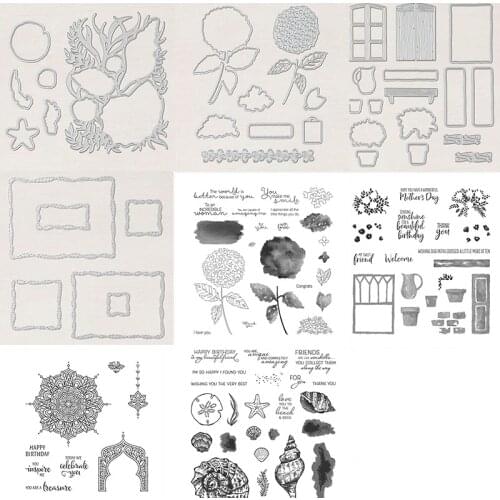 Starfish Shell Conch Cutting Dies & Coordinating Stamp for Scrapbooking Craft Embossing Stencil Die Cut Card Decoration