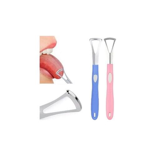 100pcs new Stainless Steel Tongue Scraper Cleaner Oral Hygiene Toothbrush Tools Dental Oral Care Clean Tongue Cleaner
