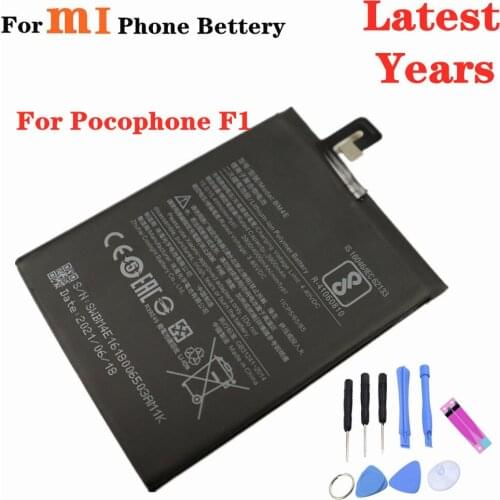 For Xiao Mi Replacement Battery BM4E for Xiaomi MI Pocophone F1 Poco F1 4000mAh High Capacity Phone Bateria Batteries + Tools