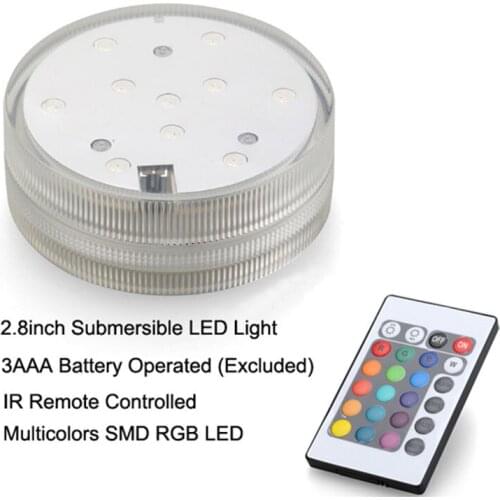 LED Vase Base Lights Multi Colors Submersible Waterproof Wedding Party Decoration Floral lamps + 24 keys Remote Control