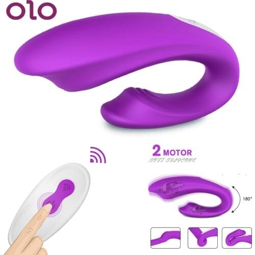 OLO 9 Speed Clitoris Vagina Stimulator Vibrator Wireless Bendable G-spot Vibrator Couple Share Remote Control Sex Toys for Women