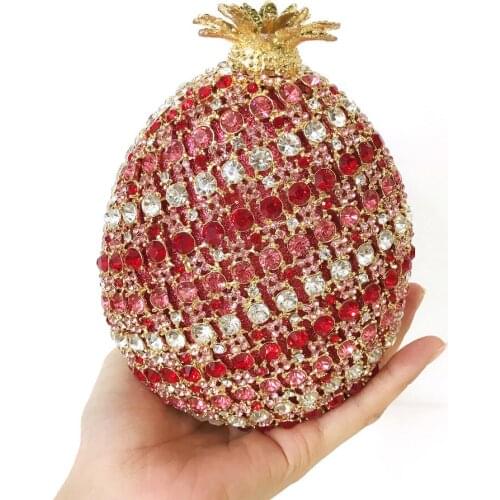 XIYUAN women evening party handbag diamonds luxury accessories clutches bridal wedding party elegant rose flower crystal purses