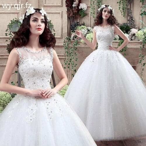 XXN-001#Bridal wedding dress Embroidered Lace on Net Lace Up O-Neck Ball Gown Custom Plus size Free Shipping wholesale