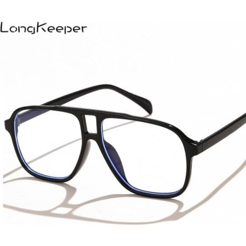 Anti Blue Light Womens Glasses Frame Oversized Computer Eyeglasses Vintage Men Spectacles Transparent Square Eyewear Frames