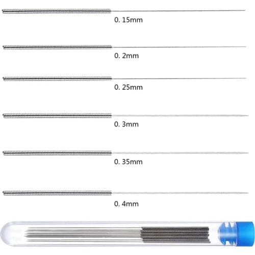 10pcs Stainless Steel Nozzle Cleaning Needles Tool 0.15mm 0.2mm 0.25mm 0.3mm 0.35mm 0.4mm Drill For V6 Nozzle 3D Printers Parts