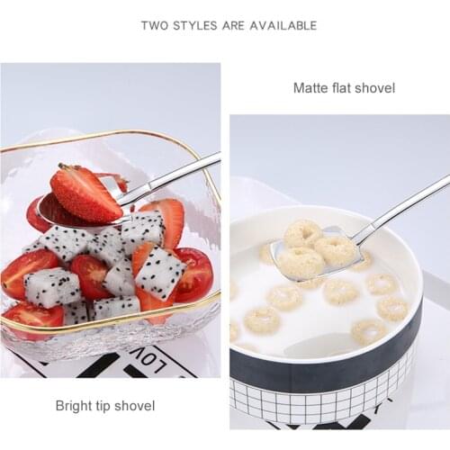 2pcs Food Grade Stainless Steel Coffee Spoons Retro Long Small Soil Shovel Shape Scoops Tools Kitchen Gadget can CSV