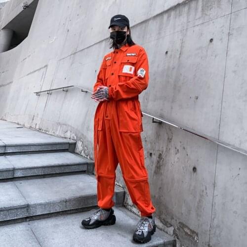 2021 Spring Japanese Style Casual Jumpsuit Men Harajuku Hip Hop Cargo Pants Multi Pockets Overalls Trousers Dropsgipping