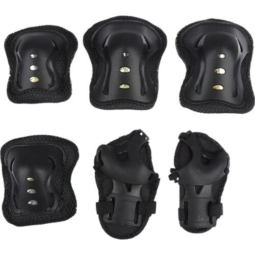 6PCS Kids Protective Gear Knee Pads Elbow Wrist Roller Skating Safety Protection Sports Accessories