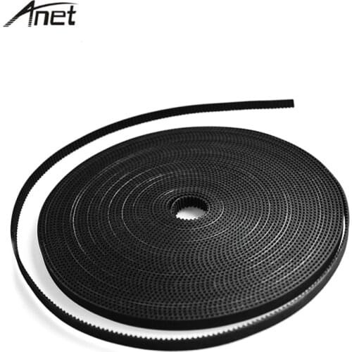 Anet Parts 100 meter 1.7m 6mm Width GT2 Timing Belt Fiber Reinforced Rubber Timing Belt For Reprap Prusa i3 A8 A6 3D Printer