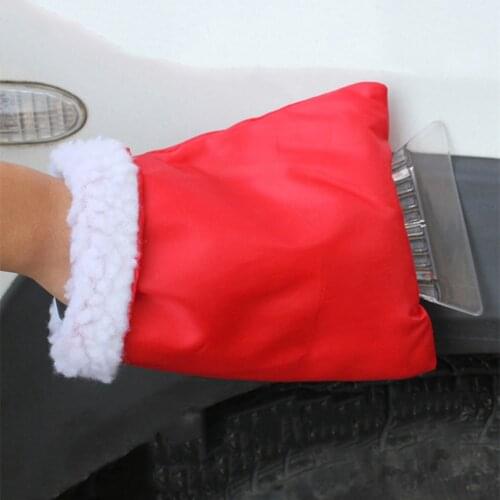 Car Ice Scraper Winter Warm Car Windshield Snow Shovel Cleaning Removal Gloves for Outdoor Personal Car Part Decoration
