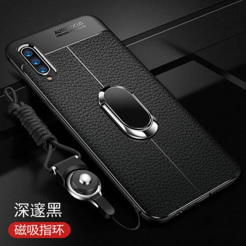 For Xiaomi Mi 9 Case Luxury Leather texture With Stand Ring Magnet Silicone Protect back cover case for xiaomi mi 9 Se mi9 9se
