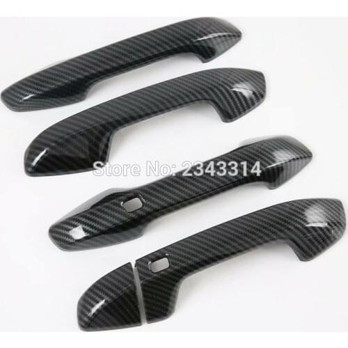 For Kia Ceed 3 Cee'd Cee d LHD ABS Carbon Door Handle Cover Trim Cap Catch Molding Garnish Overlay Protector Styling 2019 2020